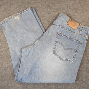 Vintage Levis 569 Loose Straight Fit Jeans Mens 40x30 Light Wash Made USA #2607